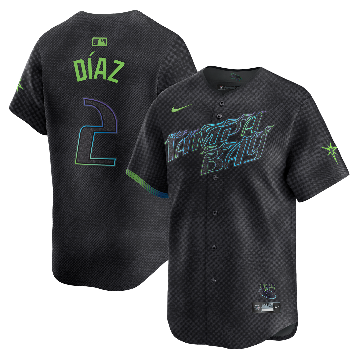 YOUTH Tampa Bay Rays YANDY DIAZ Charcoal 2024 City Connect Player Jersey
