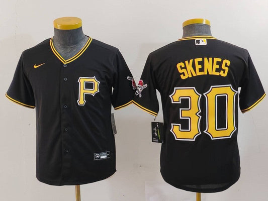 Youth Pittsburgh Pirates Paul Skenes Black Player Jersey