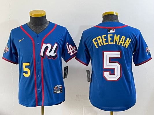Youth National League  Freddie Freeman Blue 2025 All-Star Jersey
