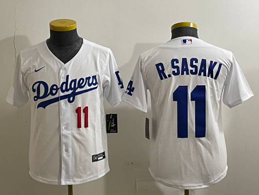 Youth Rōki Sasaki Los Angeles Dodgers Player Jersey