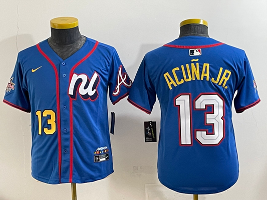 Youth National League Ronald Acuña Jr. Blue 2025 All-Star Jersey