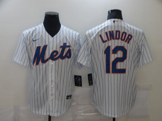 Men's Francisco Lindor #12 New York Mets Player Jersey