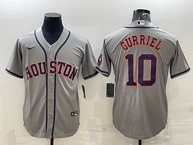 Men's Yuli Gurriel #10 Houston Astros 2022 World Series Player Jersey