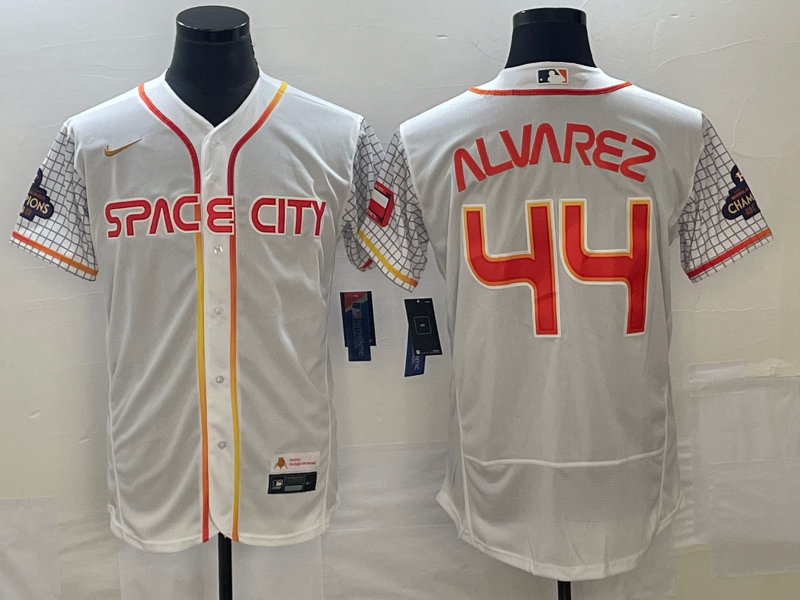 Men's Yordan Alvarez #44 Houston Astros  White 2022 City Connect Jersey