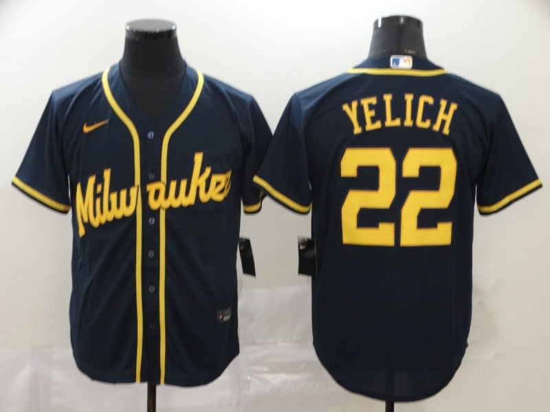 Men's Christian Yelich Milwaukee Brewers Player Jersey