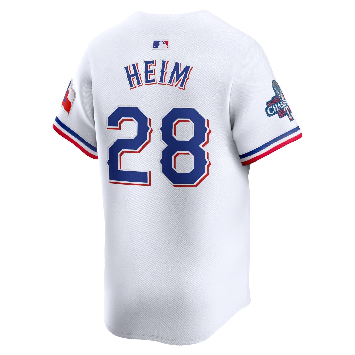 Men's Texas Rangers Jonah Heim White Home 2023 World Series Champions Jersey