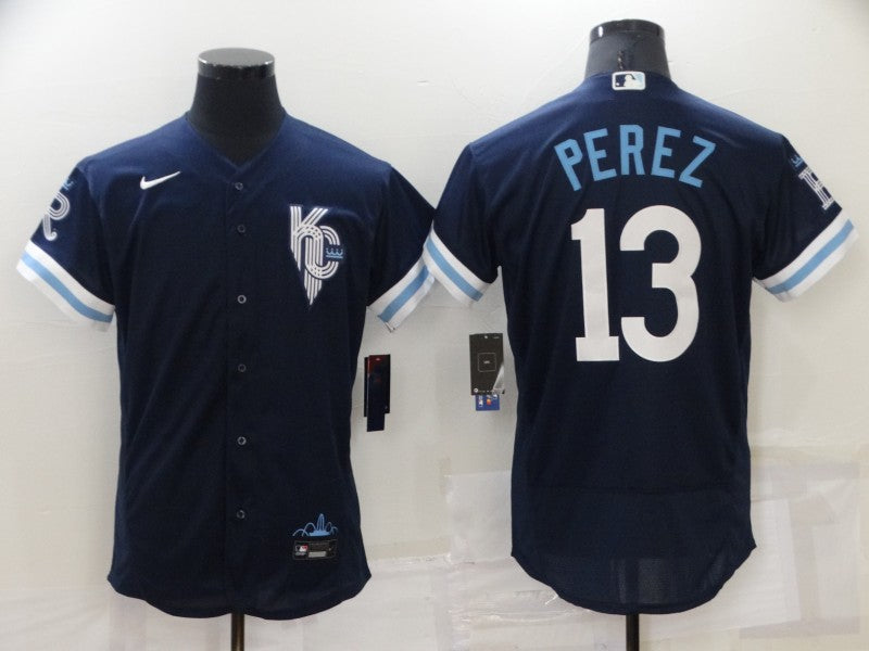Men's Salvador Perez Kansas City Royals 2022 City Connect Replica Jersey - Navy