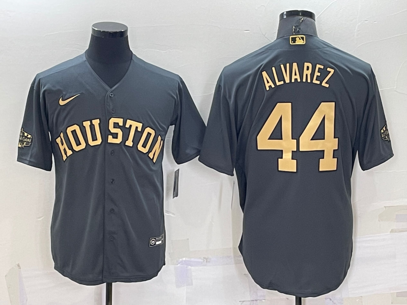 Men's Yordan Alvarez #44 Houston Astros  Charcoal  2022 ALL STAR GAME Jersey