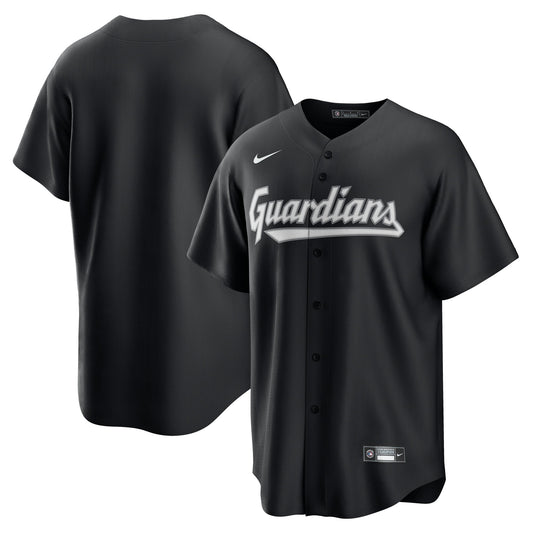 Men's Cleveland Guardians Black Lights Out Replica Jersey