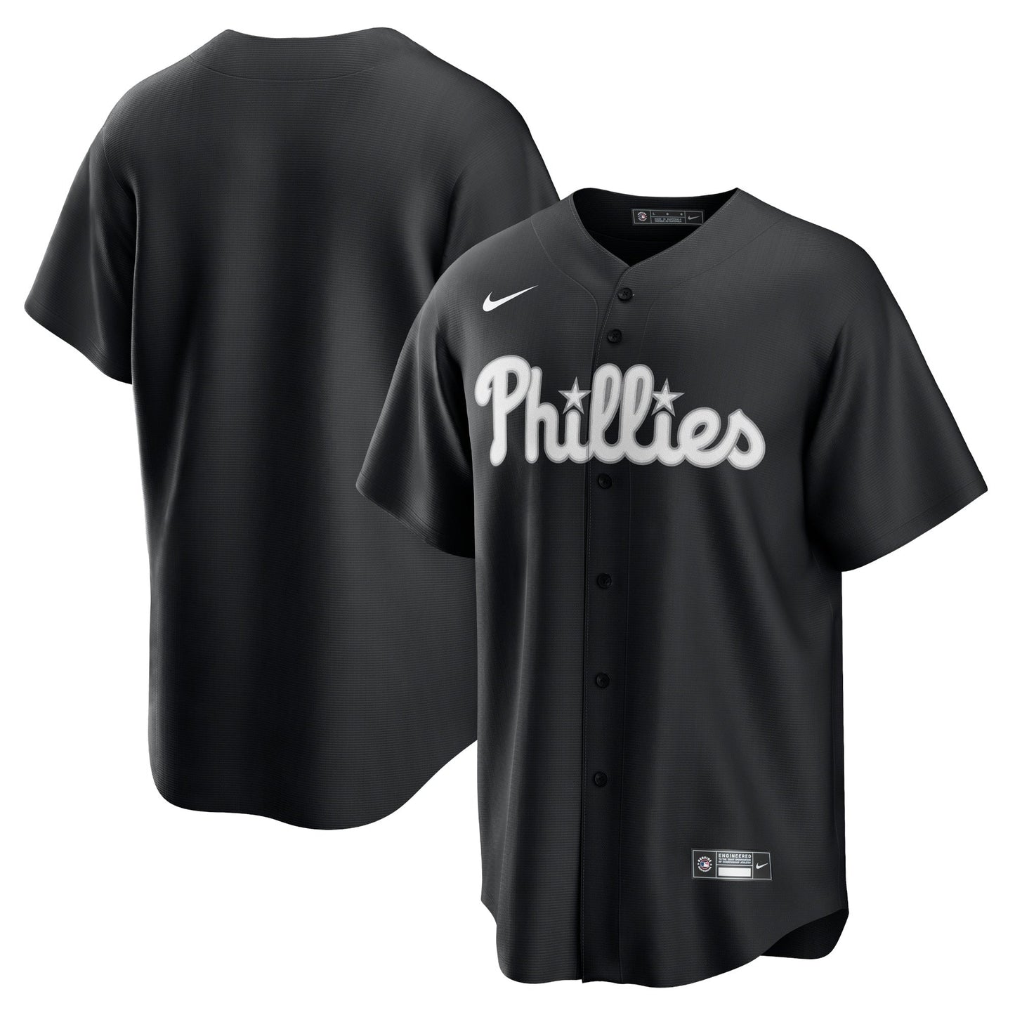 Men's Philadelphia Phillies Black Lights Out Replica Jersey
