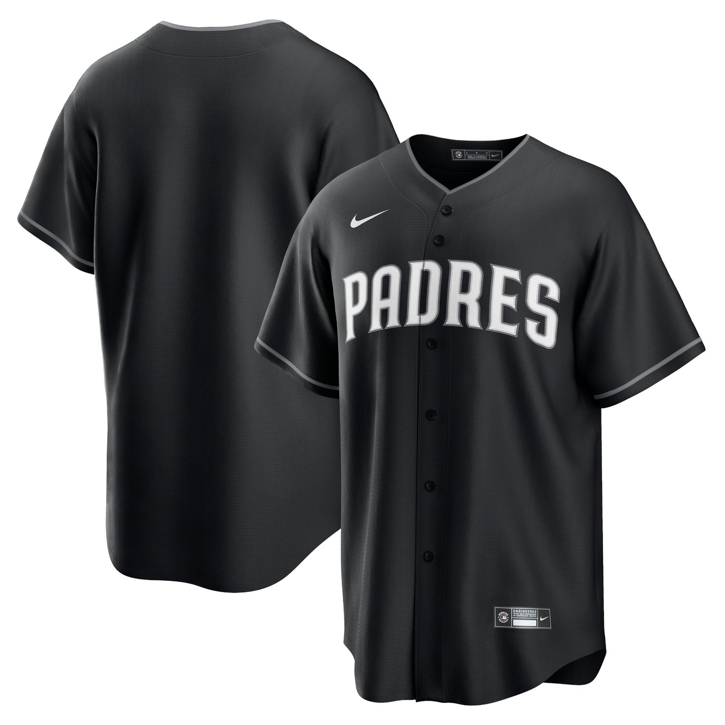 Men's San Diego Padres Black Lights Out Replica Jersey