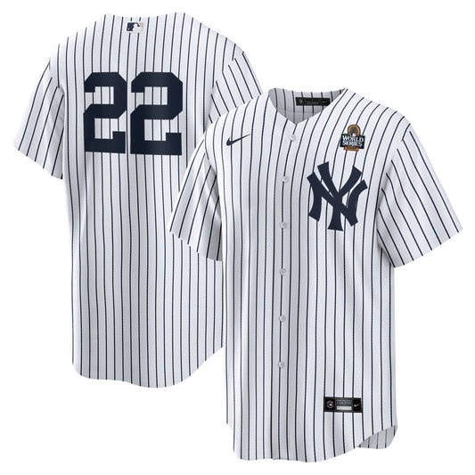 Men's New York Yankees Juan Soto  White 2024 World Series Home  Player Jersey